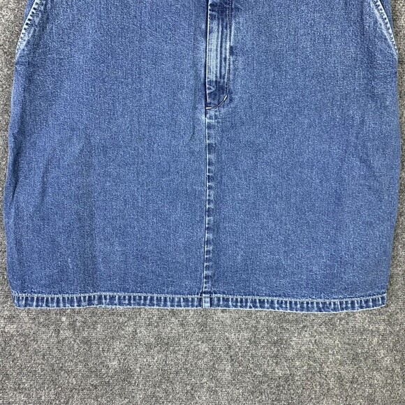Eddie Bauer Denim Skirt Women Size 18 Straight Above Knee Pockets - Picture 3 of 7